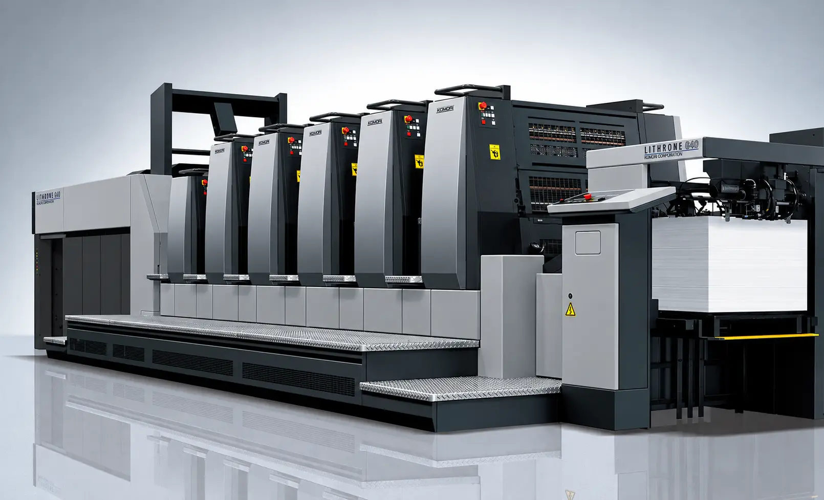 Komori Lithrone G40 5-colour offset press with coater